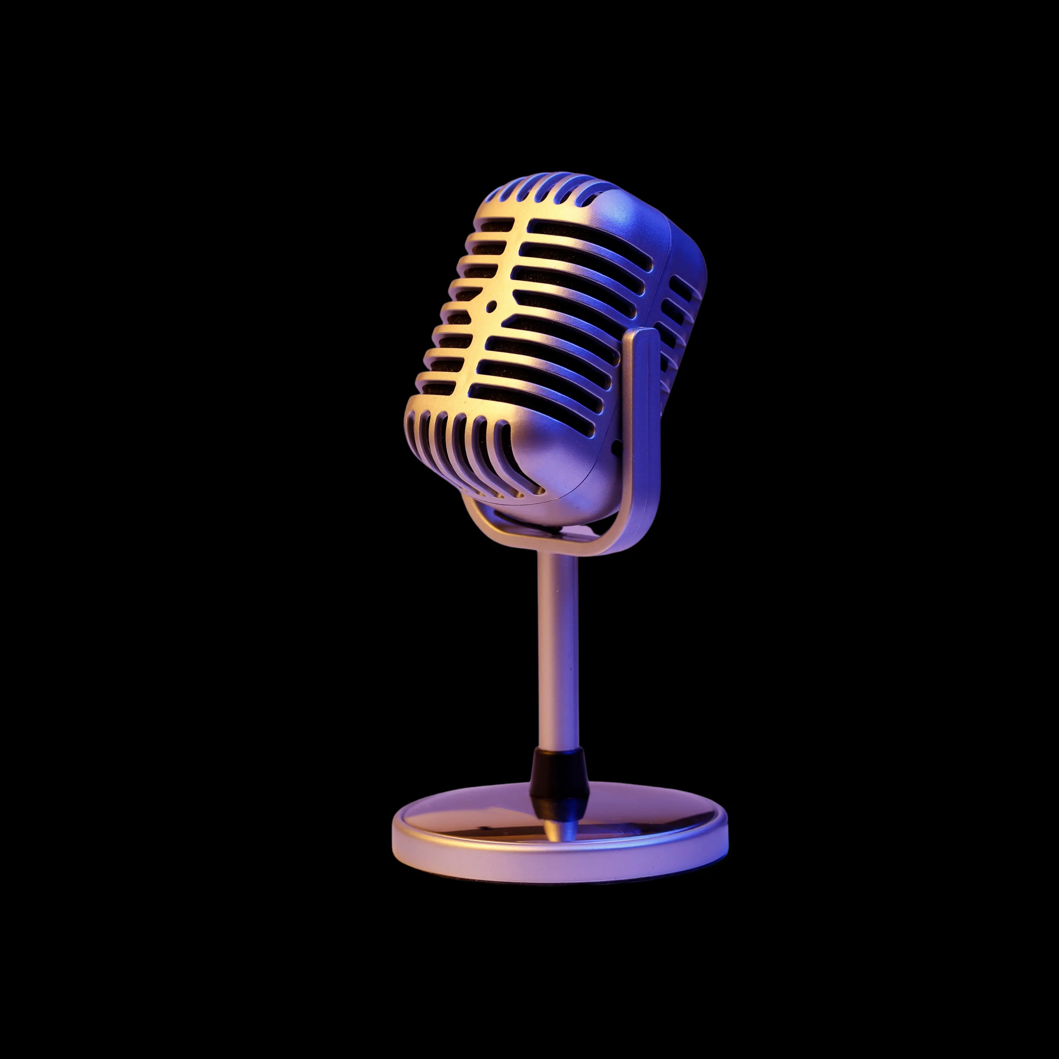 Microphone icon representing speaking, storytelling, and facilitated conversations