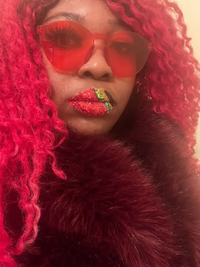 Artistic close-up portrait of Cola reflecting the expressive identity of Lips and Language