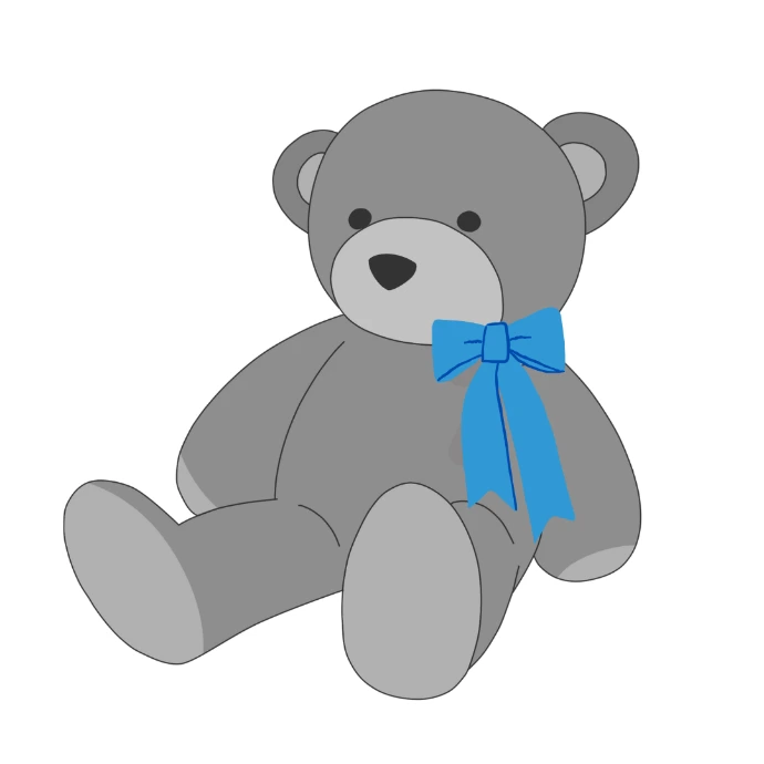 Soft teddy bear illustration representing comfort and emotional safety